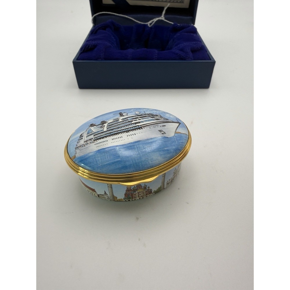 Halcyon Days White Nights Cruise 2011 Enamel Box LE 170/430 w/ Box